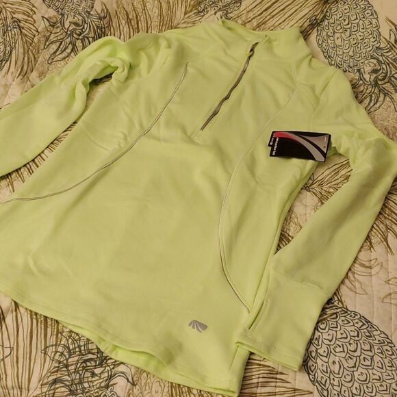 Marika Tek Long Sleeve Running Top Safety Green - Picture 2 of 11